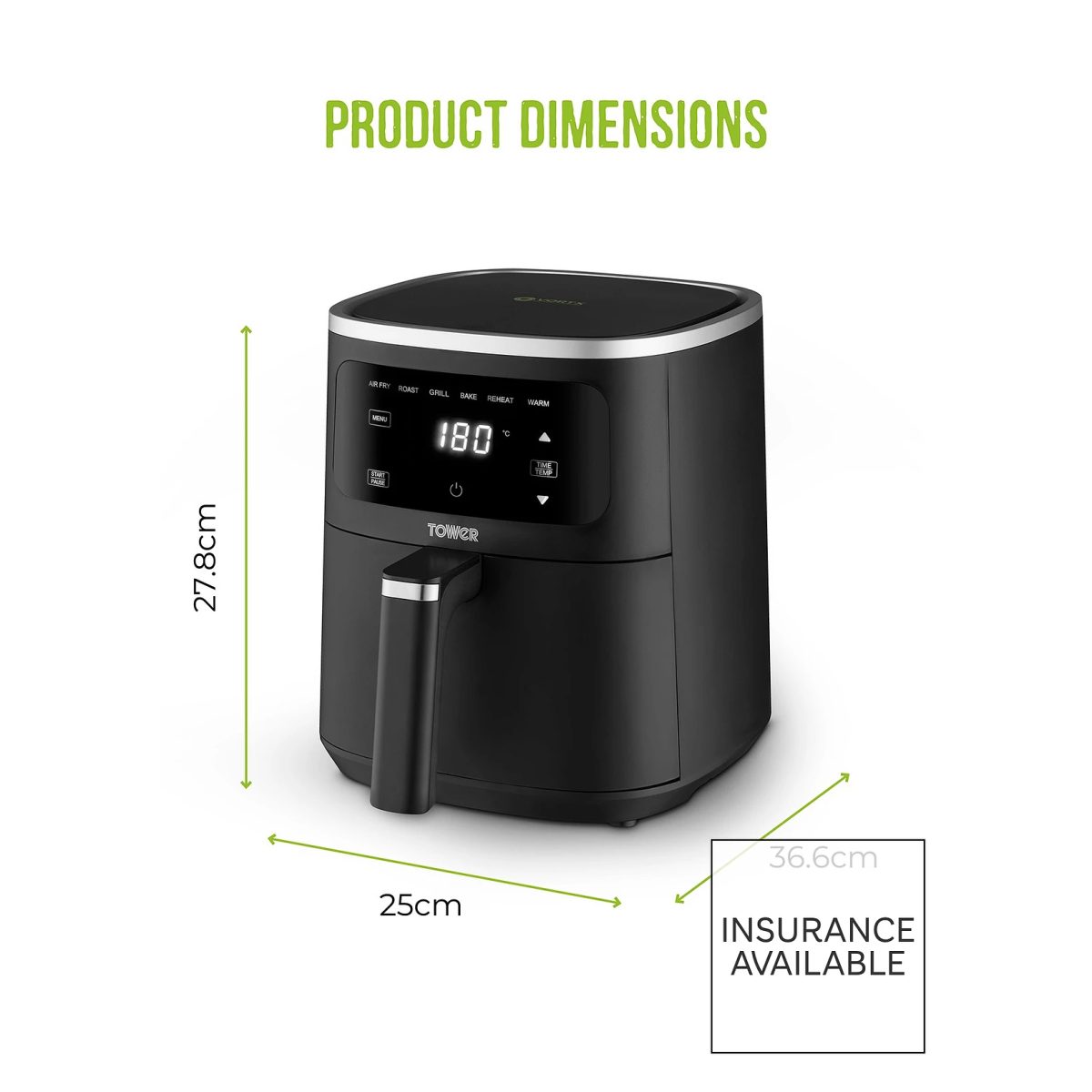 Tower Vortx 4L Digital Air Fryer — image 2